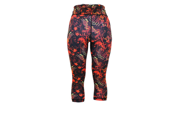 Capri Autumn Jungle leggings with pockets