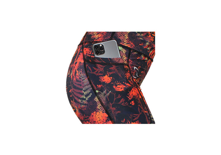 Capri Autumn Jungle leggings with pockets