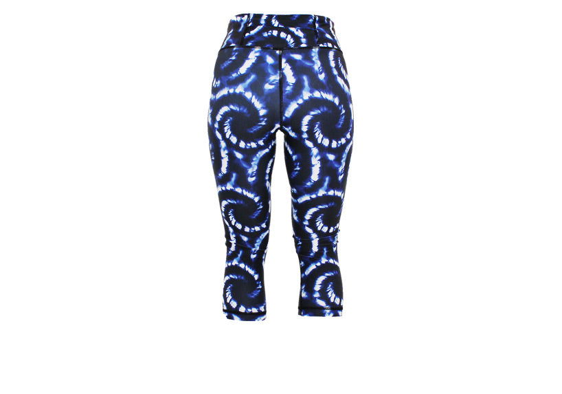 Capri Blue Vortex leggings with pockets