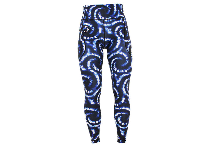 Blue Vortex leggings with pockets