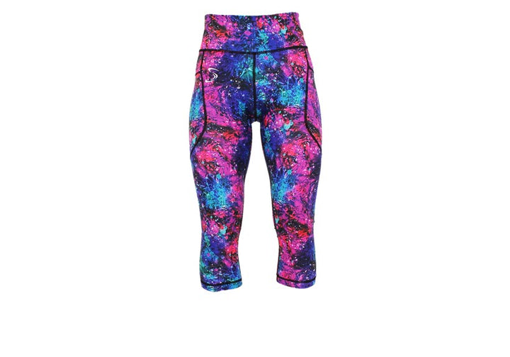 Capri Floral Fantasy leggings with pockets