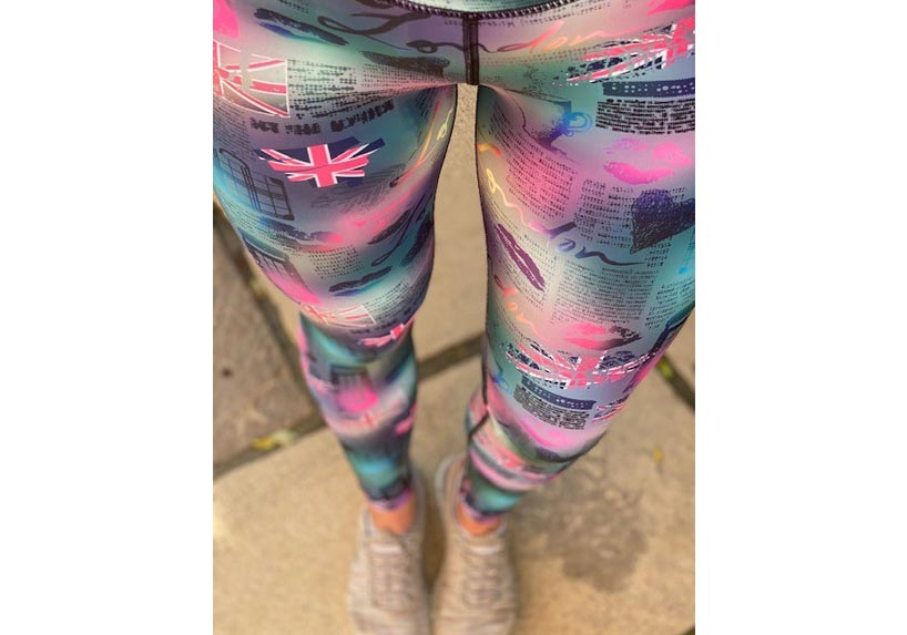 Womens sports activewear running gym leggings with pockets London marathon London landmarks