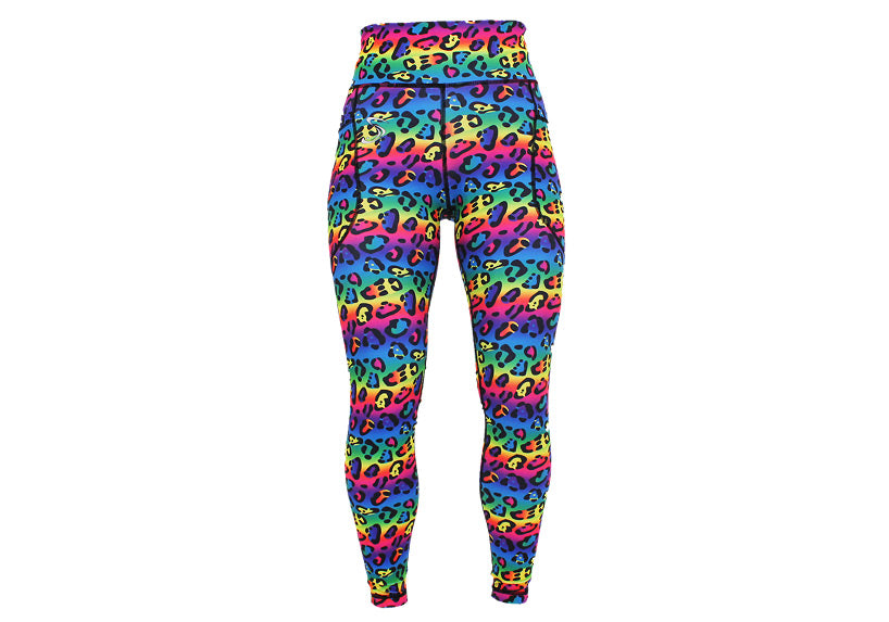 Rainbow Leopard Leggings with pockets