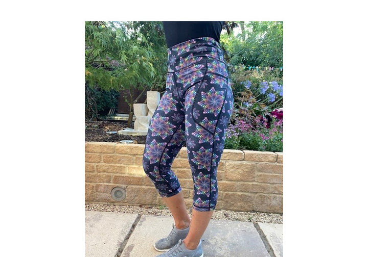 Capri Starburst leggings with pockets