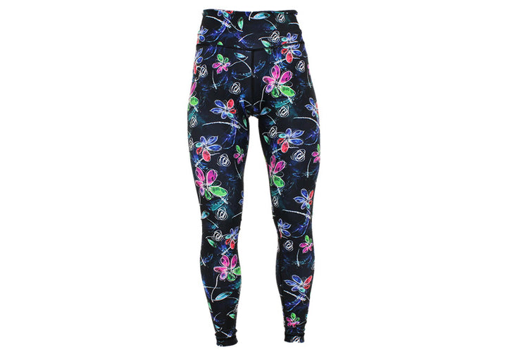 Watercolour Garden leggings with pockets