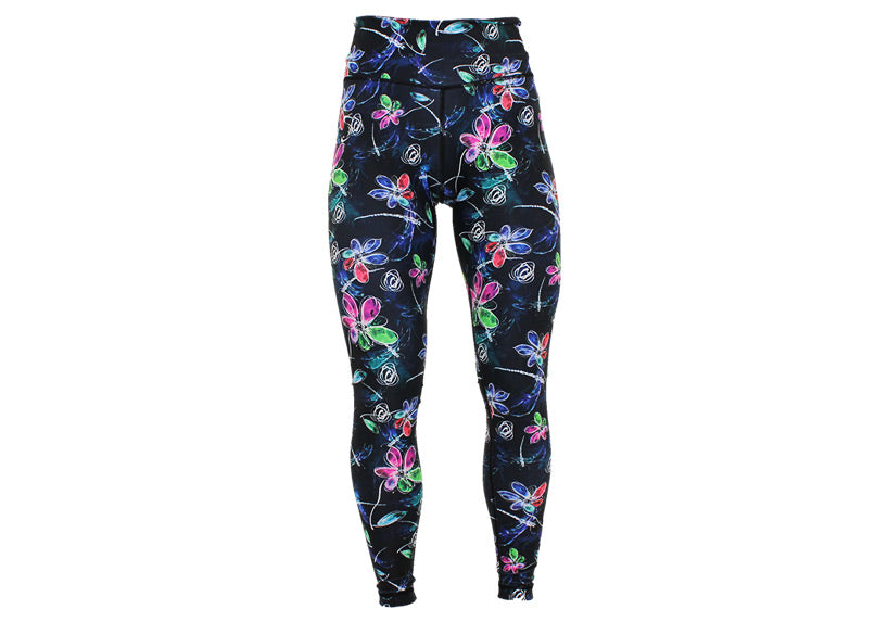 Winter Watercolour Garden Leggings